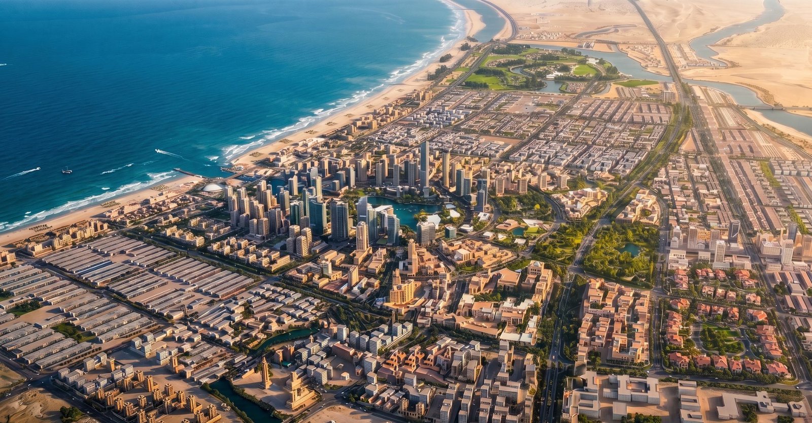 The White Pearl City masterplan from above